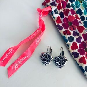 Brighton Sterling Silver Dangling Heart Earrings